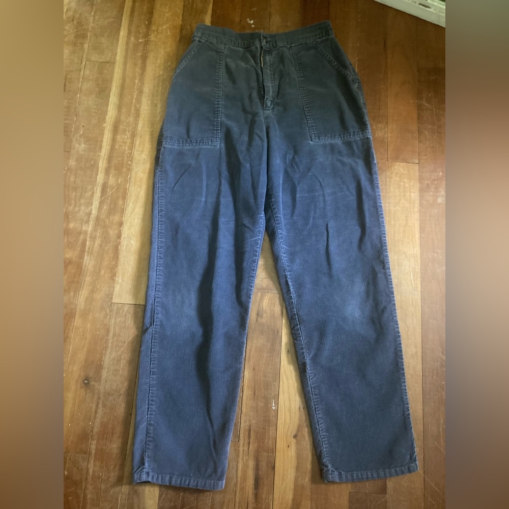 Vintage Cordoroy Pants Size 14 SEARS Blue/Gray